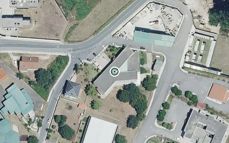 Vista aérea de la ubicación de Residencia San Martiño