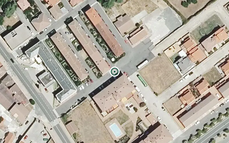 Vista aérea de la ubicación de Estancias Diurnas Estanque Dorado