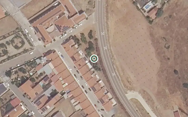 Vista aérea de la ubicación de Residencia de Mayores de la Zarza