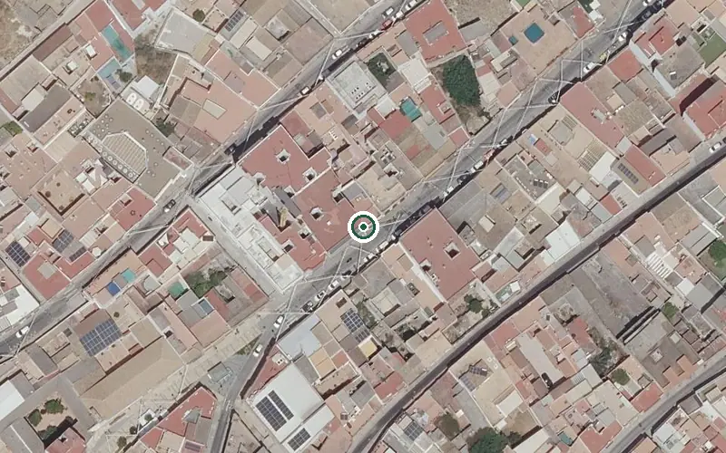 Vista aérea de la ubicación de Centro Residencial para Mayores la Milagrosa - Alcalá