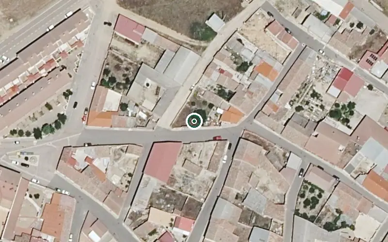 Vista aérea de la ubicación de Residencia de Personas Mayores Santa Cruz