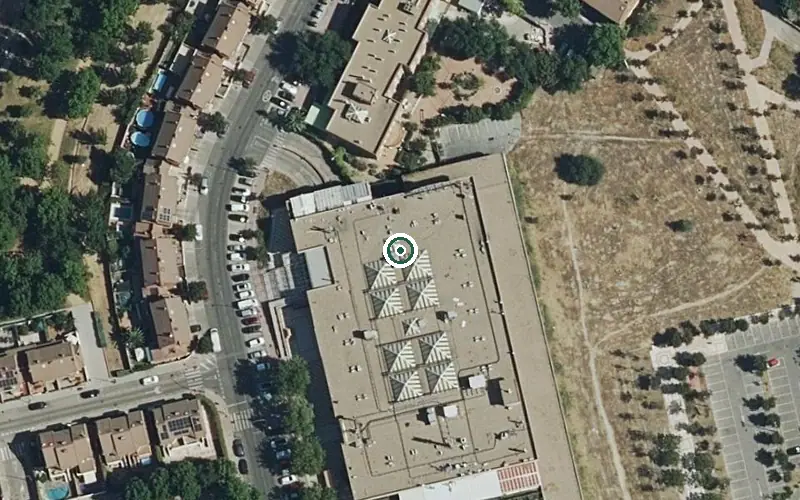 Vista aérea de la ubicación de Residencia Cerro de Los Ángeles