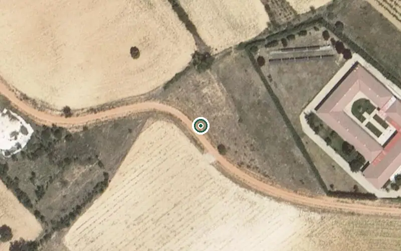 Vista aérea de la ubicación de Residencia de Personas Mayores las Candelas