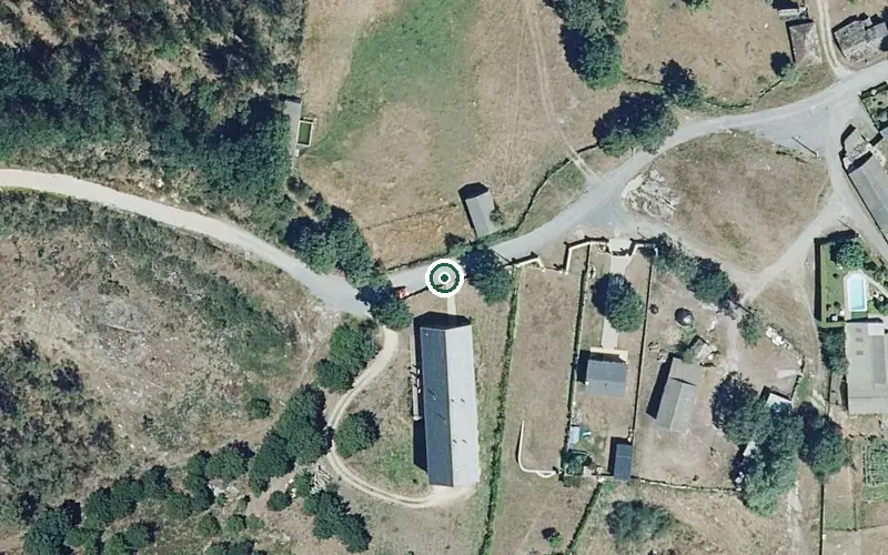 Vista aérea de la ubicación de Fogar Residencial Casa de Maiores Penarrubia