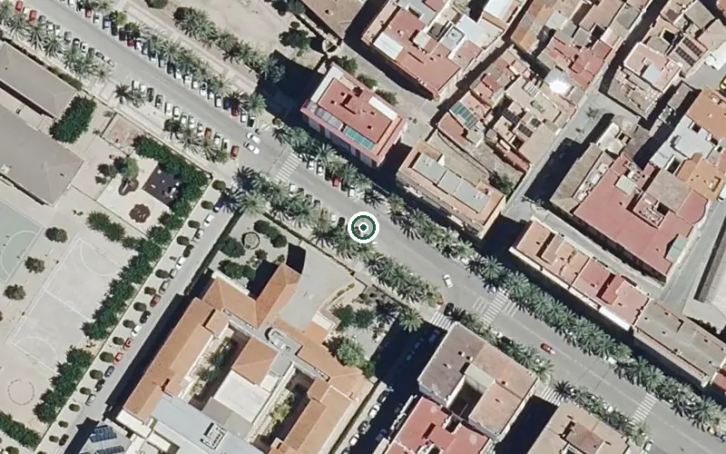 Vista aérea de la ubicación de Centro Residencial para Personas Mayores Hogar Santa Teresa Jornet de Alzira