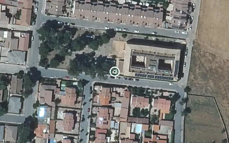 Vista aérea de la ubicación de Residencia de Mayores el Pinar
