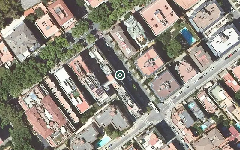 Vista aérea de la ubicación de Residència Assistida DomusVi Bonanova