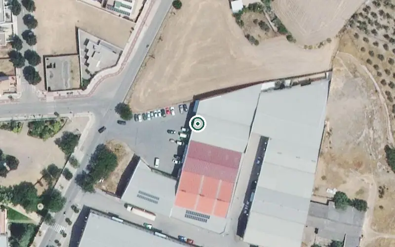 Vista aérea de la ubicación de Centro Residencial para Mayores Padres Paúles