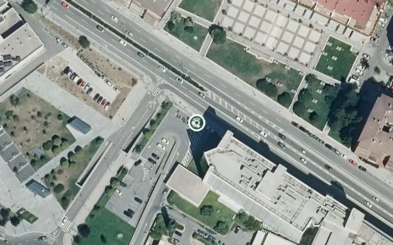 Vista aérea de la ubicación de Clínica Residencial Universidad de Navarra