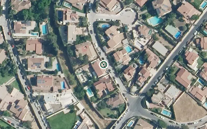 Vista aérea de la ubicación de Centro Asistencial Tercera Edad Nuestra Señora Virgen del Rocío