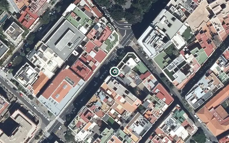Vista aérea de la ubicación de Centro Estancia Diurna Mucha Vida