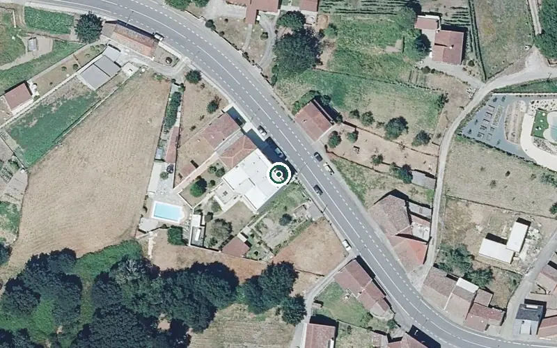 Vista aérea de la ubicación de Vivenda Comunitaria de Dacon