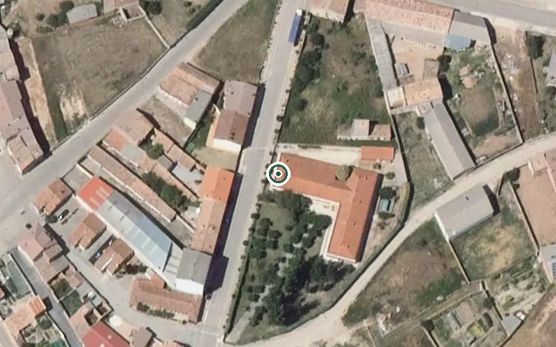 Vista aérea de la ubicación de Residencia de Personas Mayores el Almendro