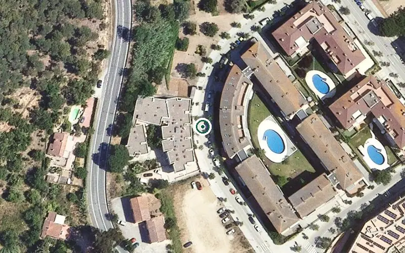 Vista aérea de la ubicación de Centre de serveis per a la gent gran Tossa de Mar