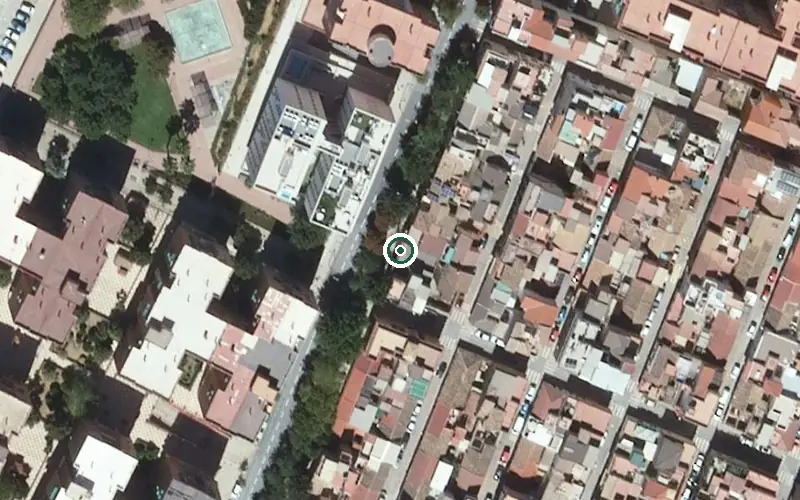 Vista aérea de la ubicación de Centro de Día para Mayores el Zaidín