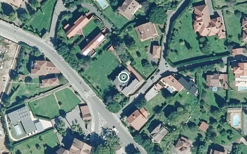 Vista aérea de la ubicación de Residencial Villa de Somió