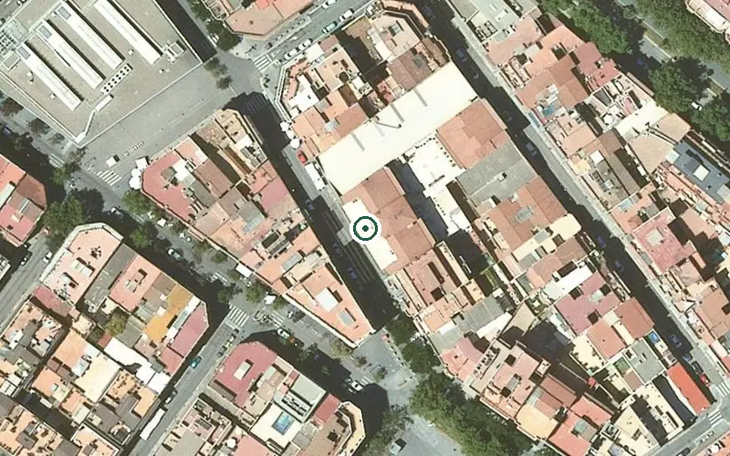 Vista aérea de la ubicación de Residència Plaça de la Vila