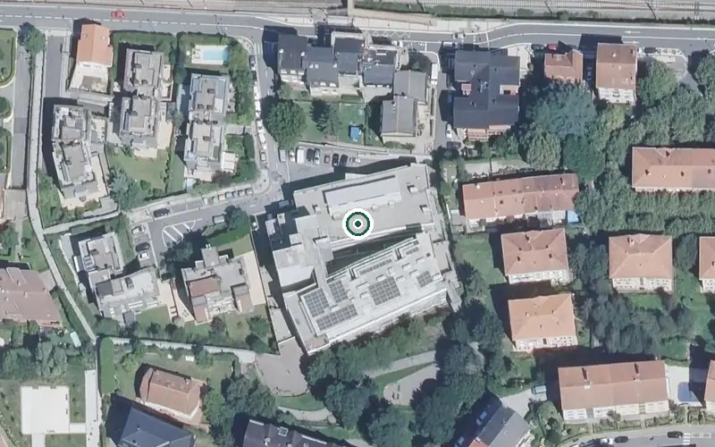 Vista aérea de la ubicación de Centro Gerontológico Lamourous Zubiaurre Egoitza