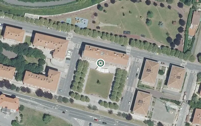 Vista aérea de la ubicación de Residencia Larrabarrena Egoitza