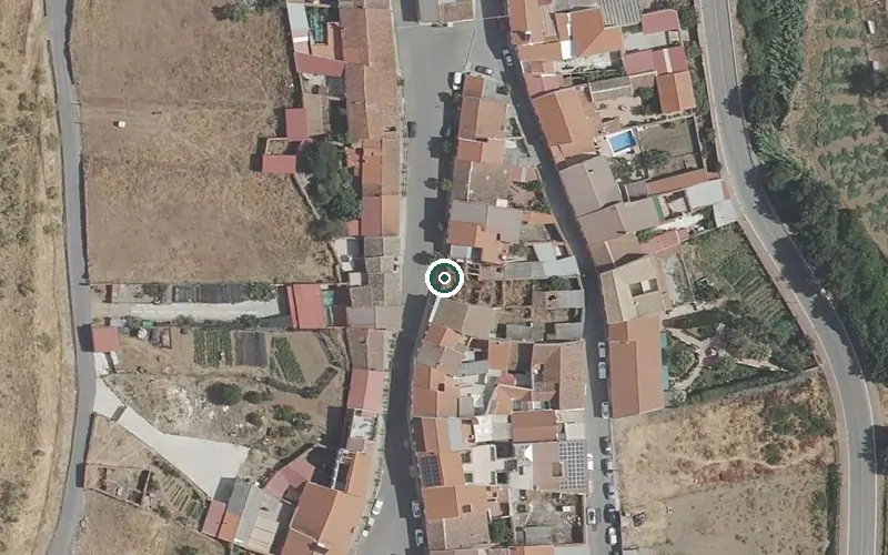 Vista aérea de la ubicación de Residencia de Mayores Hogar Parroquial Jesús Nazareno