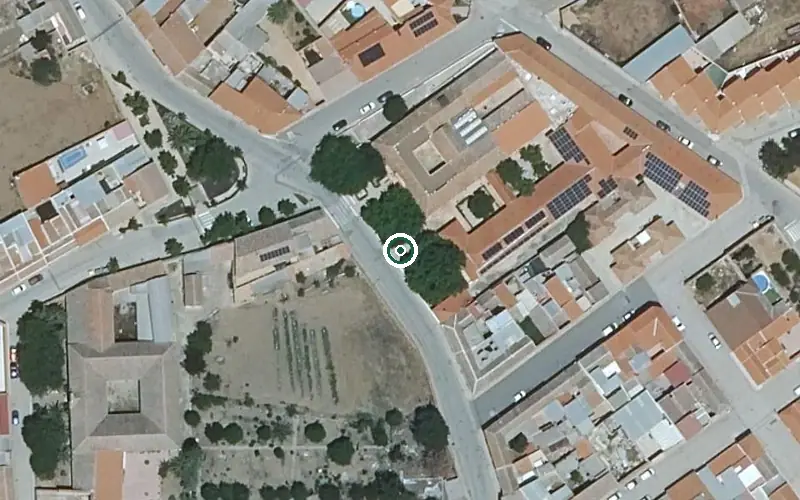 Vista aérea de la ubicación de Residencia de Mayores Municipal Hermanos Clemente