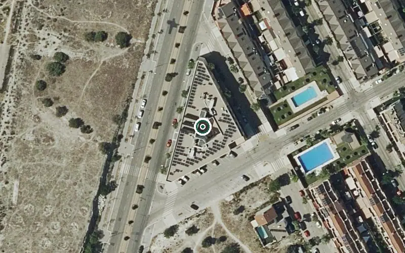 Vista aérea de la ubicación de Residencia El Balcón