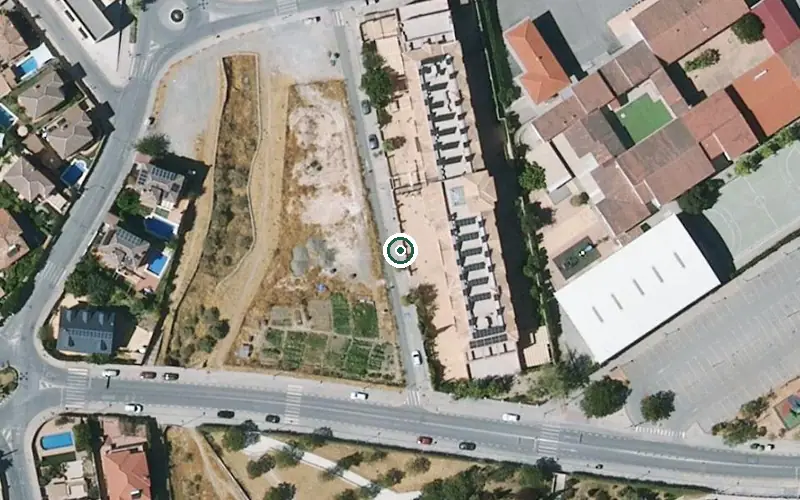 Vista aérea de la ubicación de Centro Residencial para Mayores el Balcon de la Zubia