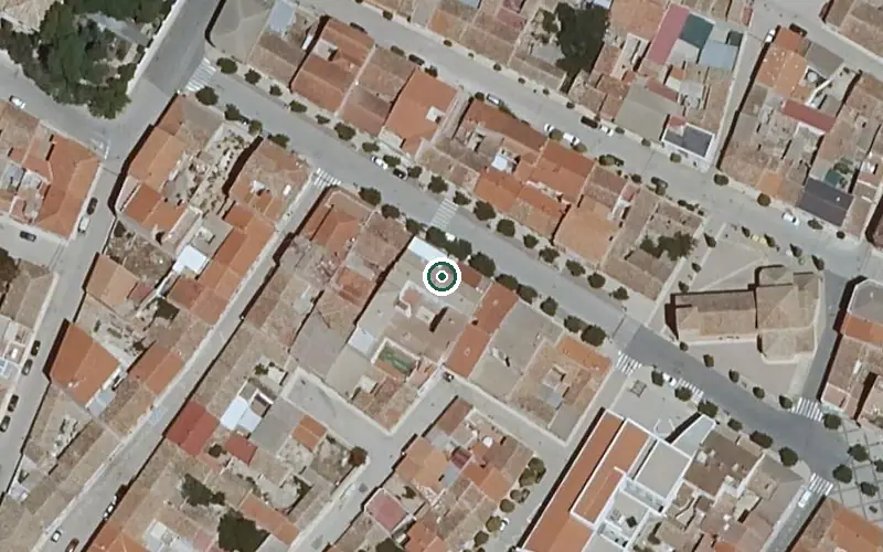Vista aérea de la ubicación de Residencia de Mayores Santa Mónica