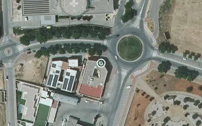 Vista aérea de la ubicación de Centro de Día para Enfermos de Alzheimer Villarrobledo