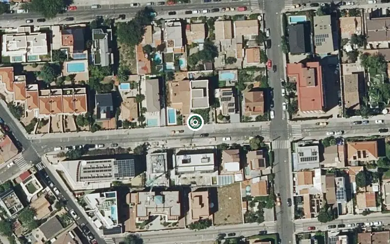 Vista aérea de la ubicación de Residencia El Santo Cristo del Nogal
