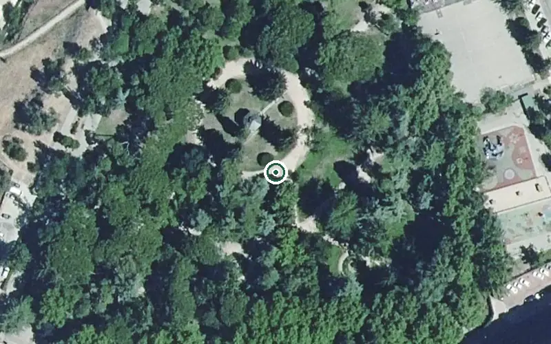 Vista aérea de la ubicación de Unidad de Estancias Diurnas el Plantío