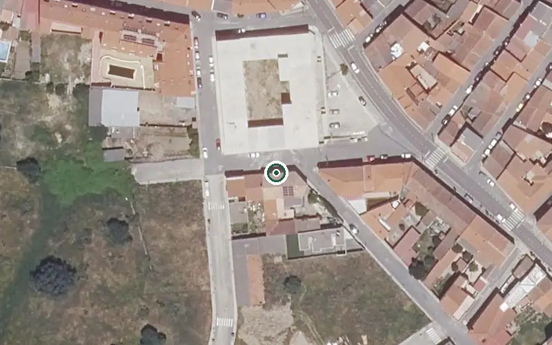 Vista aérea de la ubicación de Residencia de Mayores de Malpartida de Plasencia