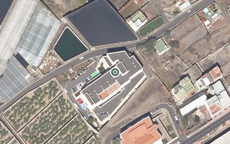 Vista aérea de la ubicación de Centro Sociosanitario de Tejina