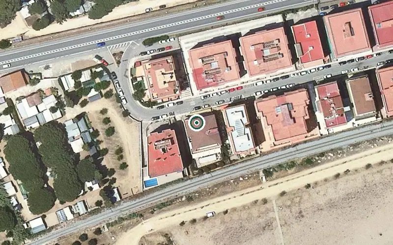 Vista aérea de la ubicación de Residència Miramar de Canet de Mar