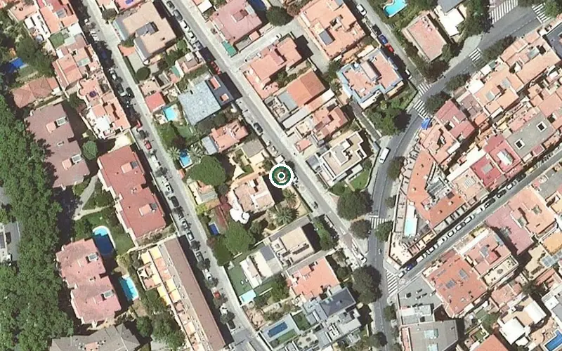 Vista aérea de la ubicación de Residència Geriàtrica Els Jardins de Barcelona