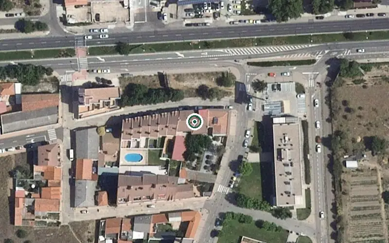 Vista aérea de la ubicación de Residencia de Personas Mayores los Ángeles
