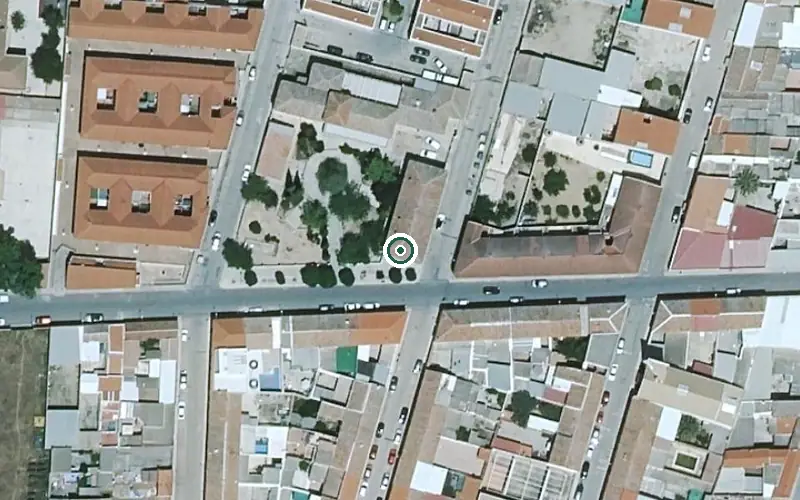 Vista aérea de la ubicación de Vivienda Municipal de Mayores