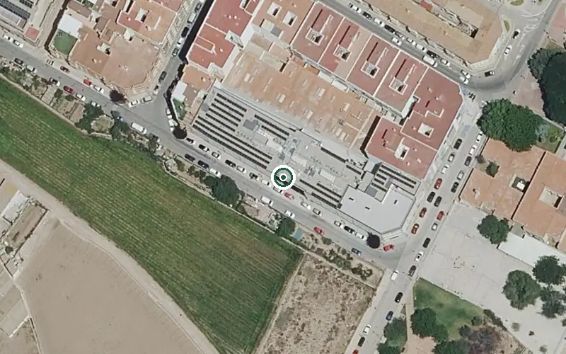 Vista aérea de la ubicación de Residencia de la Tercera Edad Tavernes Blanques