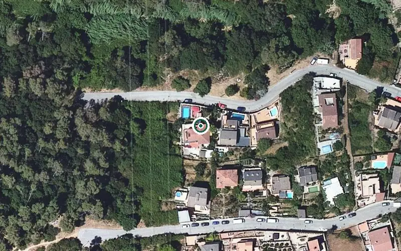 Vista aérea de la ubicación de Residencia 3ª Edad Virgen de Montserrat
