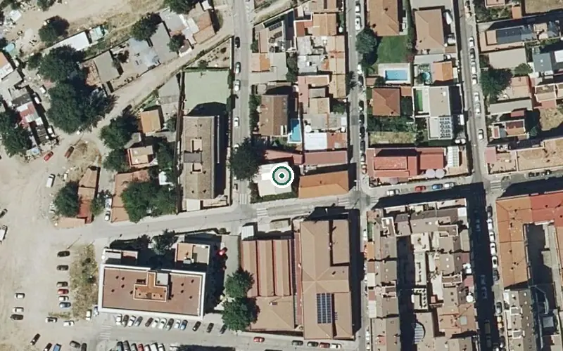 Vista aérea de la ubicación de Residencia El Tejar