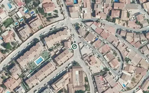 Vista aérea de la ubicación de Centro Residencial para Personas Mayores Santa Isabel