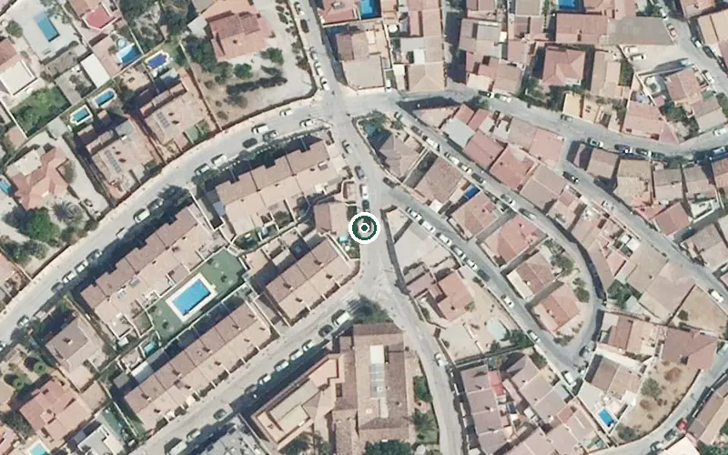 Vista aérea de la ubicación de Centro Residencial para Personas Mayores Santa Isabel