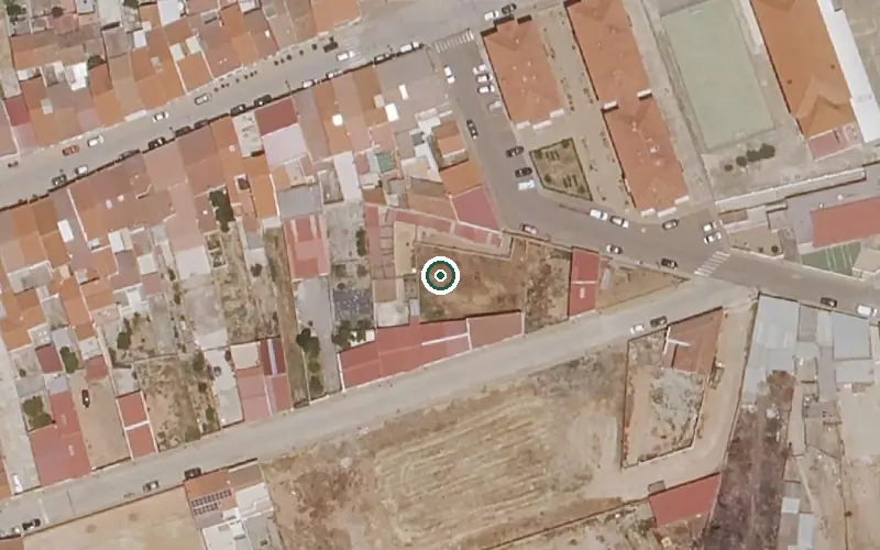 Vista aérea de la ubicación de Residencia de Mayores de Monterrubio de la Serena