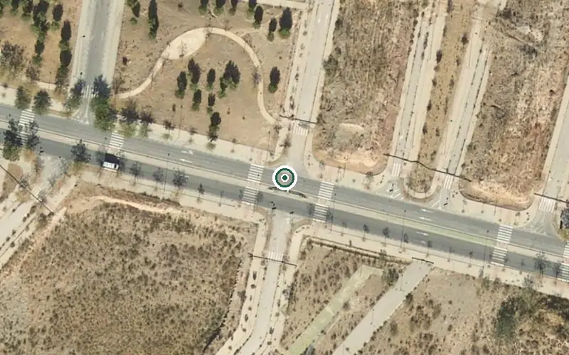 Vista aérea de la ubicación de Centro de Día para Mayores Claros Huétor Vega