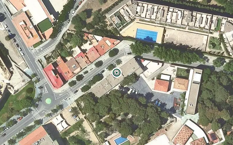 Vista aérea de la ubicación de Residència per a Gent Gran Mare de Déu de la Mercè