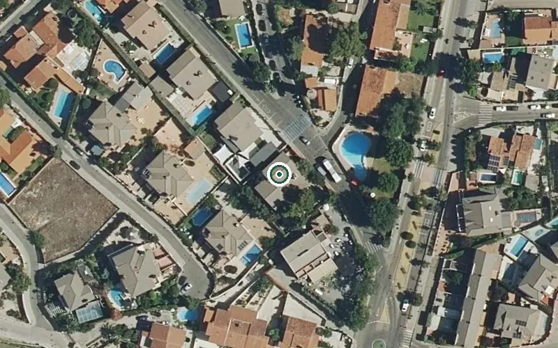 Vista aérea de la ubicación de Residencia Los Villares