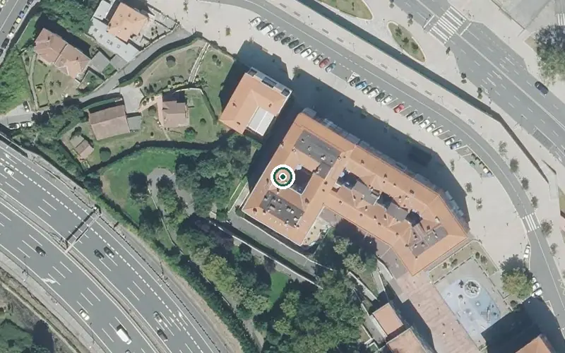Vista aérea de la ubicación de Residencia Abando Egoitza