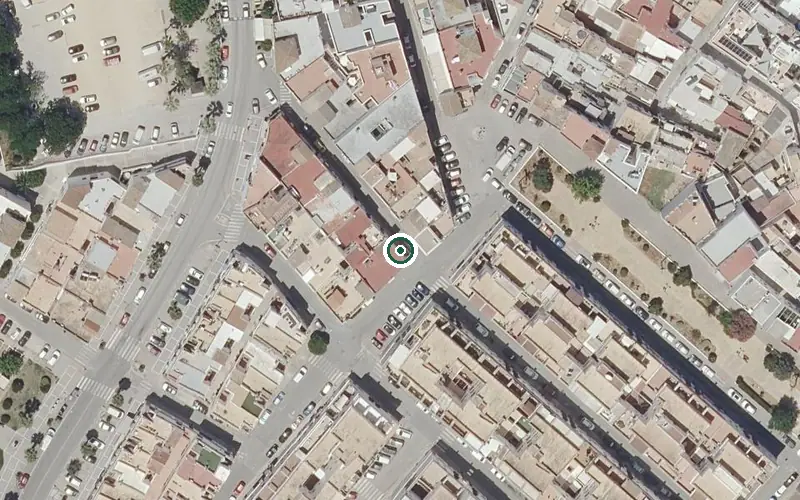 Vista aérea de la ubicación de Centro de Día para Mayores Nuestra Señora de la Oliva