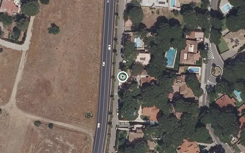 Vista aérea de la ubicación de Vivienda Tutelada Personas Mayores Los Pinares