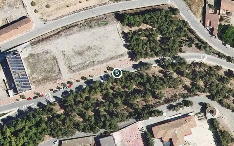 Vista aérea de la ubicación de Centre Municipal i de Serveis Socials d'Arbeca